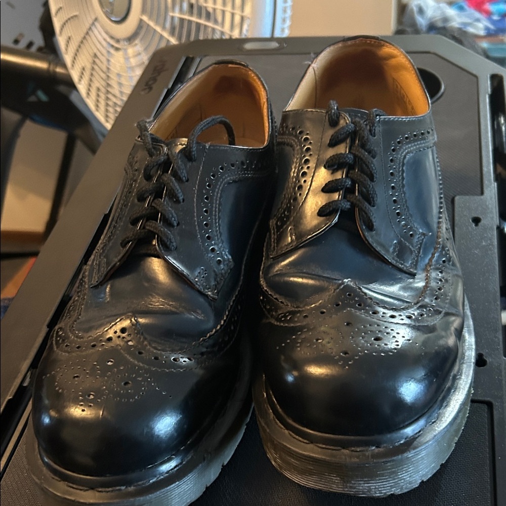 Black Blue leather shoes